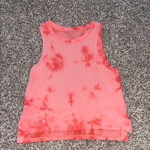 Lululemon Women's Pink Tie-Dye Sleeveless Top